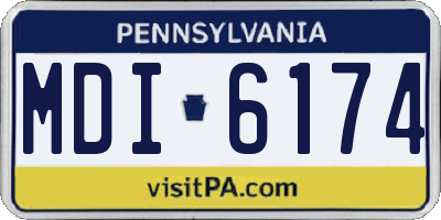 PA license plate MDI6174
