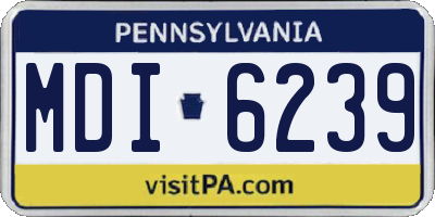PA license plate MDI6239