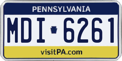 PA license plate MDI6261