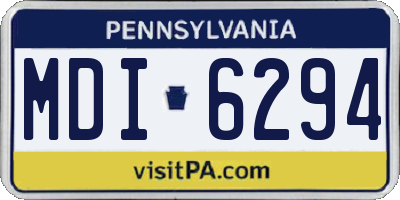 PA license plate MDI6294