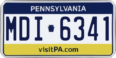 PA license plate MDI6341