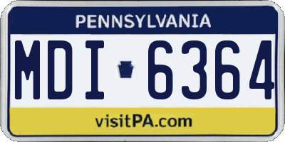 PA license plate MDI6364