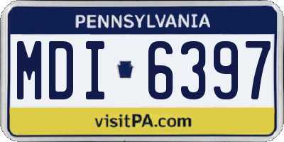 PA license plate MDI6397
