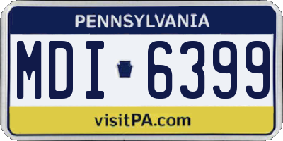 PA license plate MDI6399