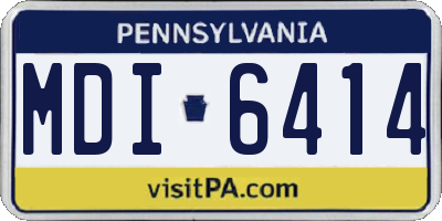 PA license plate MDI6414
