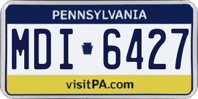 PA license plate MDI6427