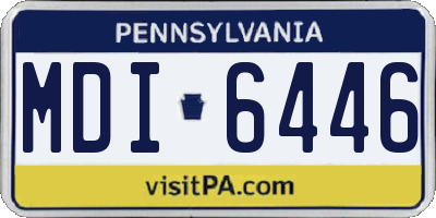 PA license plate MDI6446