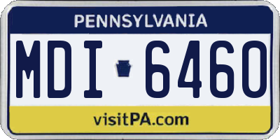 PA license plate MDI6460