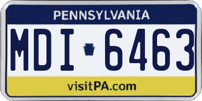 PA license plate MDI6463