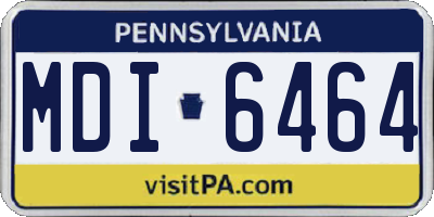 PA license plate MDI6464