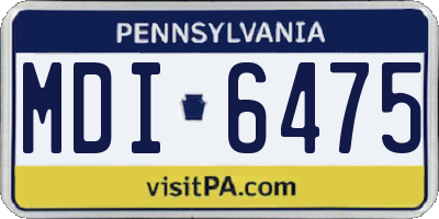 PA license plate MDI6475