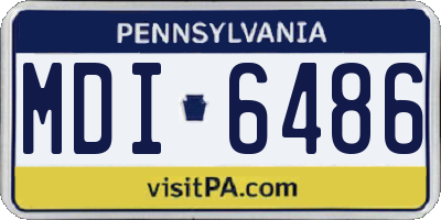 PA license plate MDI6486