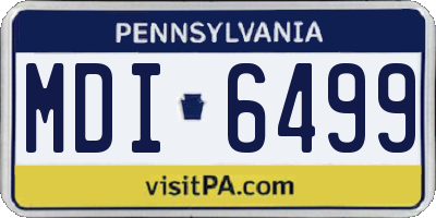 PA license plate MDI6499