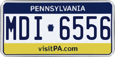 PA license plate MDI6556