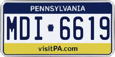 PA license plate MDI6619