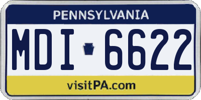 PA license plate MDI6622