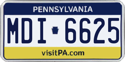 PA license plate MDI6625