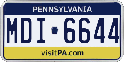 PA license plate MDI6644