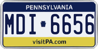 PA license plate MDI6656