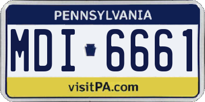 PA license plate MDI6661