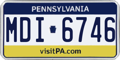 PA license plate MDI6746