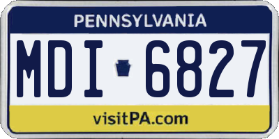 PA license plate MDI6827