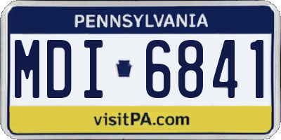PA license plate MDI6841