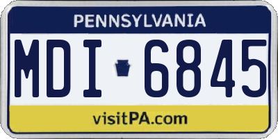 PA license plate MDI6845