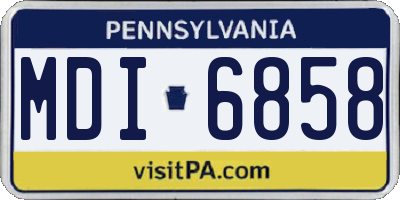 PA license plate MDI6858