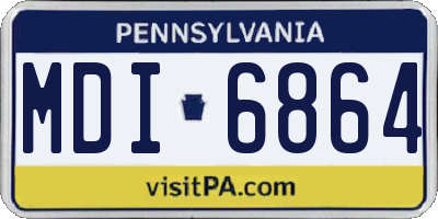 PA license plate MDI6864