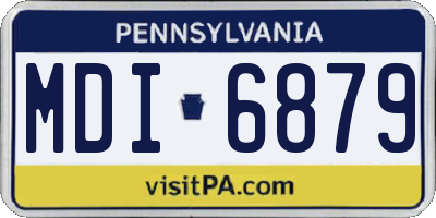 PA license plate MDI6879