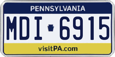 PA license plate MDI6915