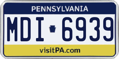 PA license plate MDI6939