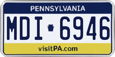 PA license plate MDI6946