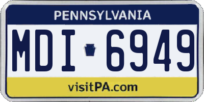 PA license plate MDI6949