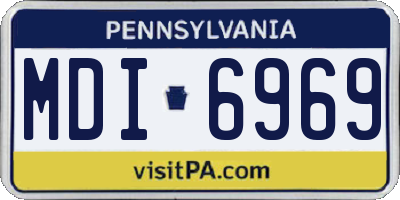 PA license plate MDI6969