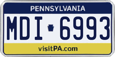 PA license plate MDI6993