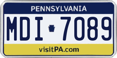 PA license plate MDI7089