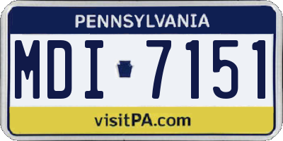 PA license plate MDI7151