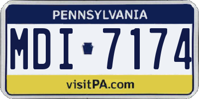 PA license plate MDI7174