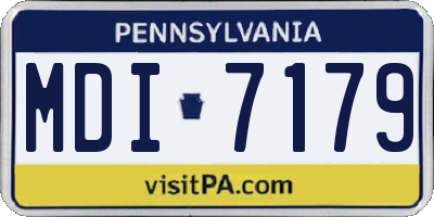 PA license plate MDI7179
