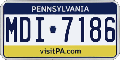 PA license plate MDI7186