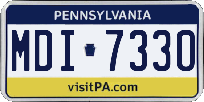 PA license plate MDI7330