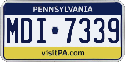 PA license plate MDI7339