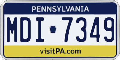 PA license plate MDI7349