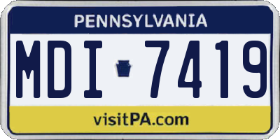 PA license plate MDI7419