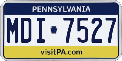 PA license plate MDI7527