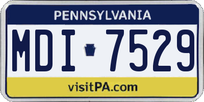 PA license plate MDI7529