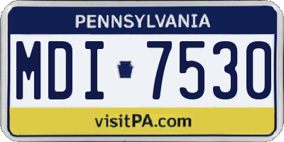 PA license plate MDI7530