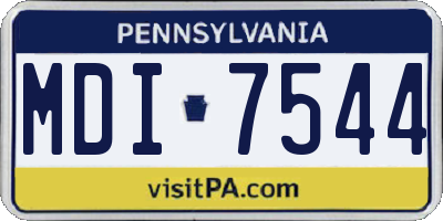 PA license plate MDI7544